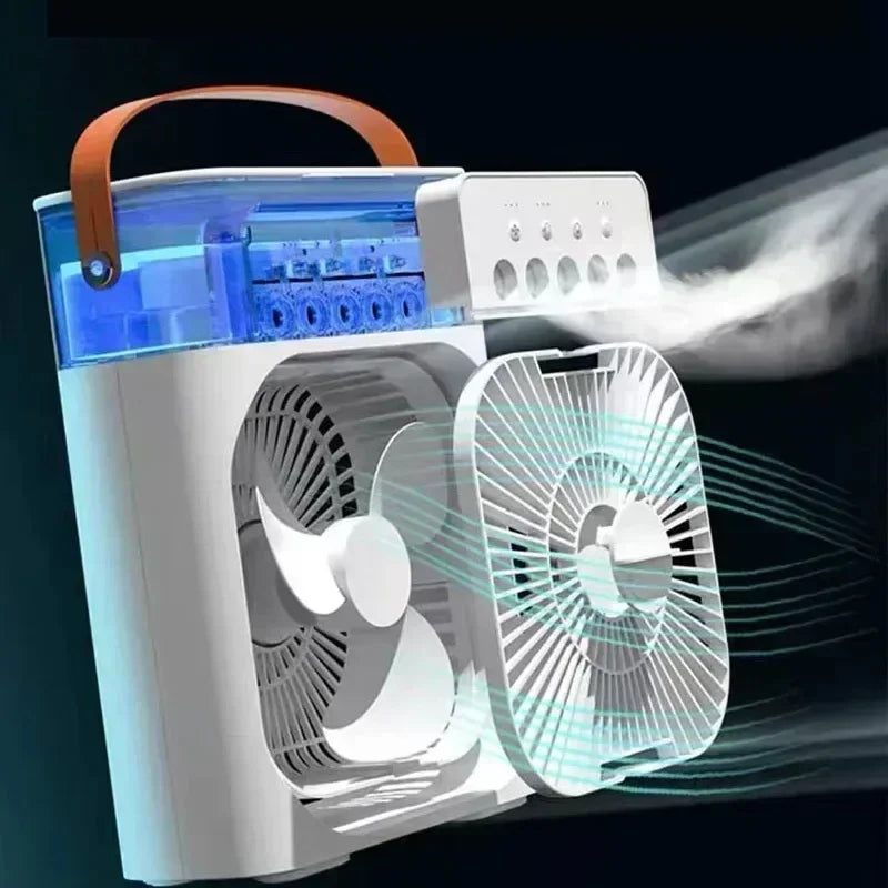 3 In 1 New Fan AIr Conditioner Household Small Air Cooler LED Night Light Portable Humidifier Air Adjustment Fan Office Home Fan - SUN SHINE STORE