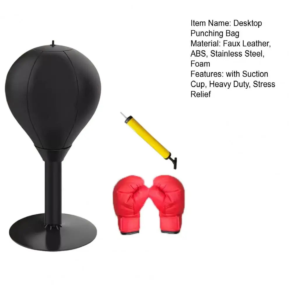 Desktop Punching Bag –StressBusterPro - Suction Cup Stress Relief Boxing Speed Ball for Home & Office