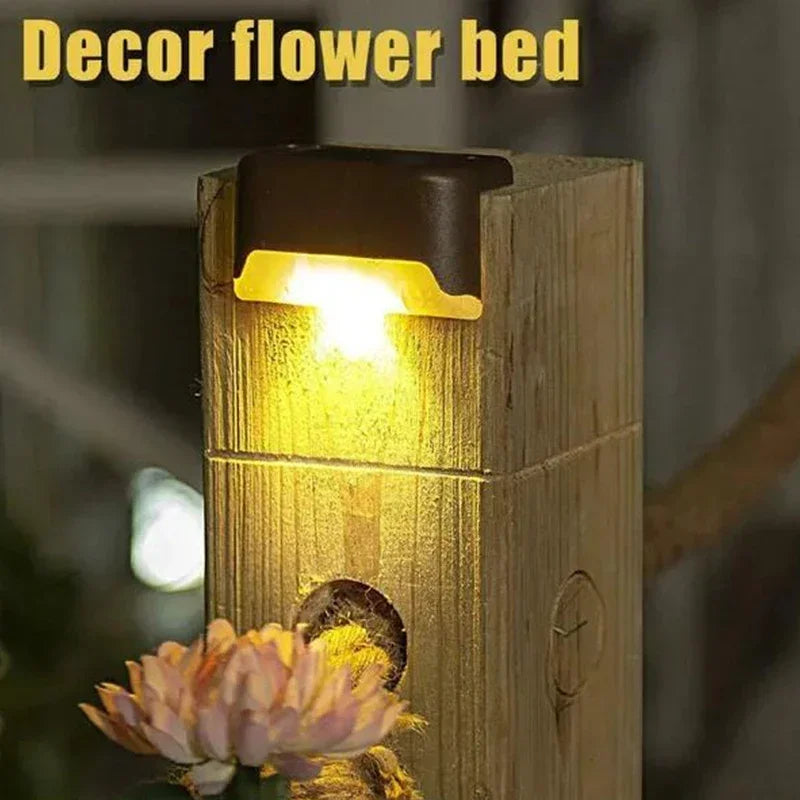 Solar Step Lights - Waterproof Outdoor LED Deck, Stair, Fence & Patio Security Warm Accent Lamps - SUN SHINE STORE