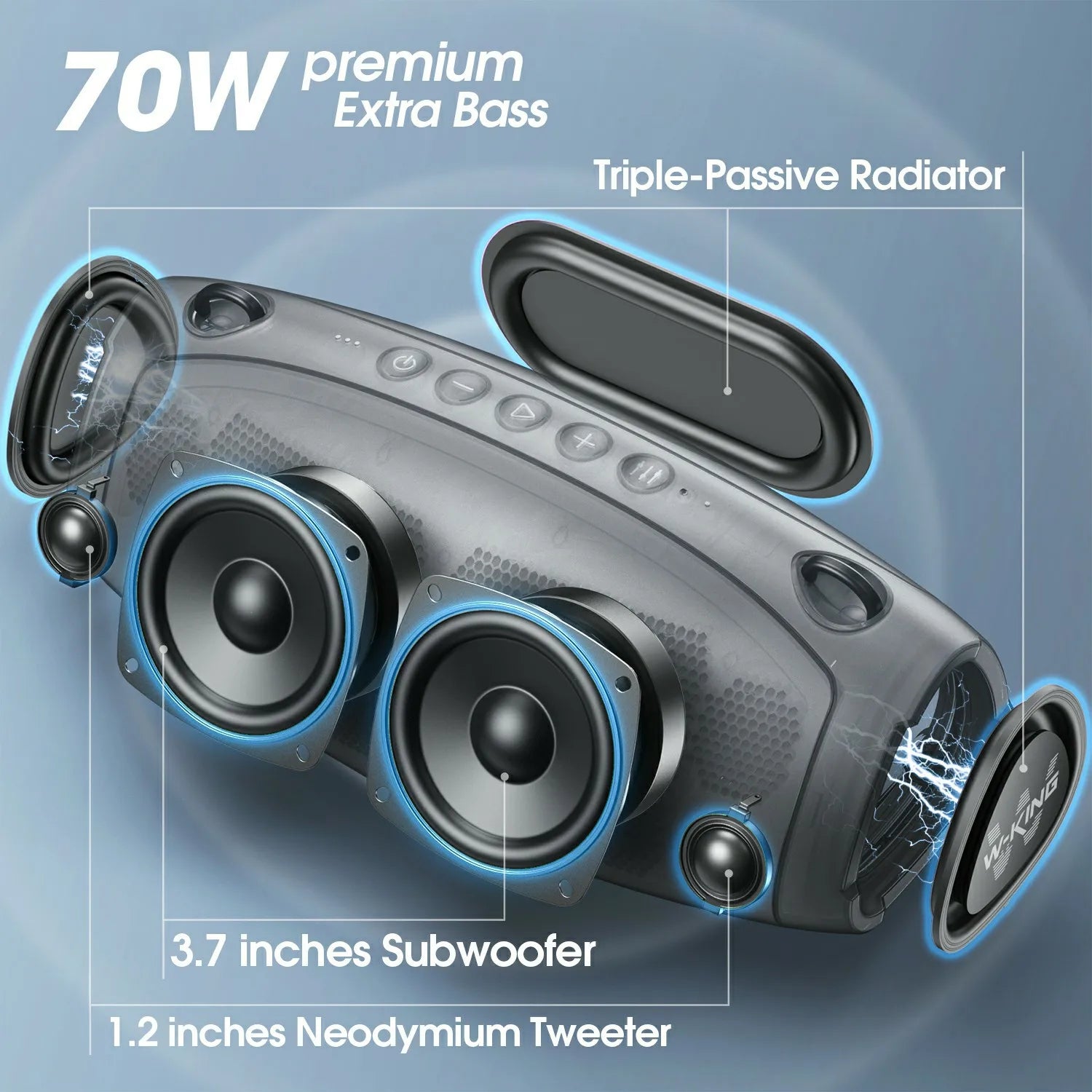 W-KING X10 Waterproof Portable Bluetooth Speaker