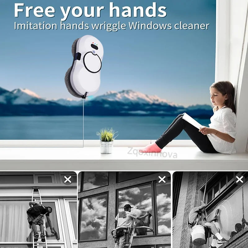 Robot Window Cleaner with UPS  