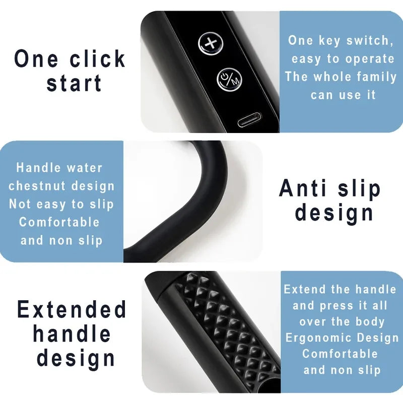 New Smart Fascia Gun Electric Massager Massage Hammer Electric Fascia Gun Home Handheld Hammer Back Artifact Christmas Gift