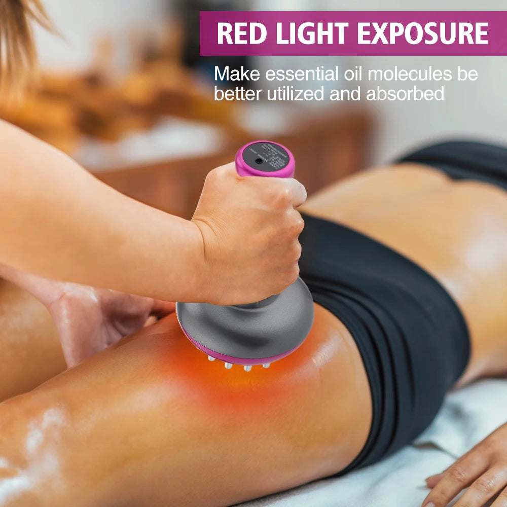 Smart Meridian Brush Abdome Massager Wireless Hot Compress Anti Cellulite Back Dredging Meridian Thermal Moxibustion Slimming