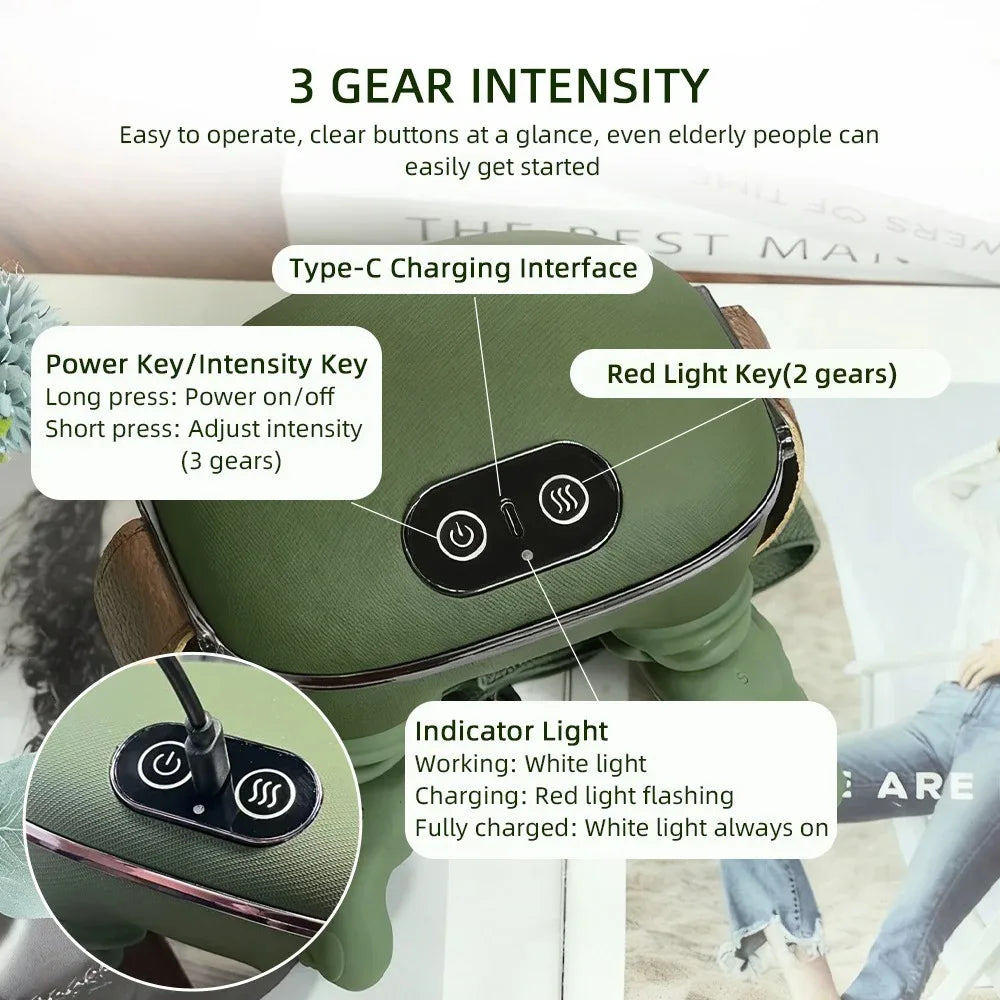 Electric Shiatsu Neck Shoulder Massager with Deep Kneading Finger Pressure for Muscle Relaxation And Back/Shoulder Pain Relief