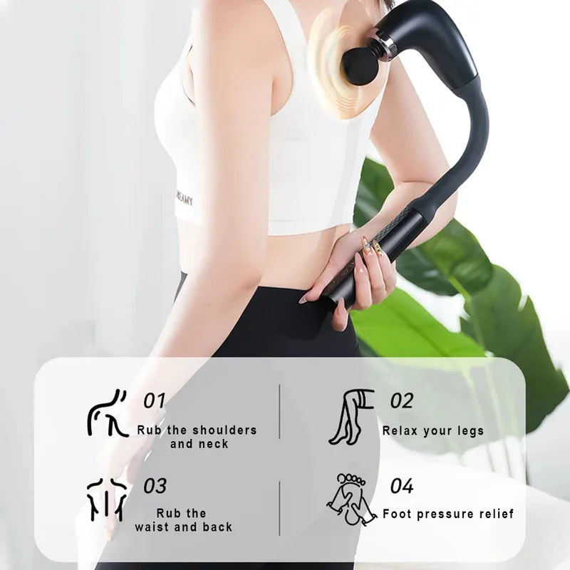 New Smart Fascia Gun Electric Massager Massage Hammer Electric Fascia Gun Home Handheld Hammer Back Artifact Christmas Gift