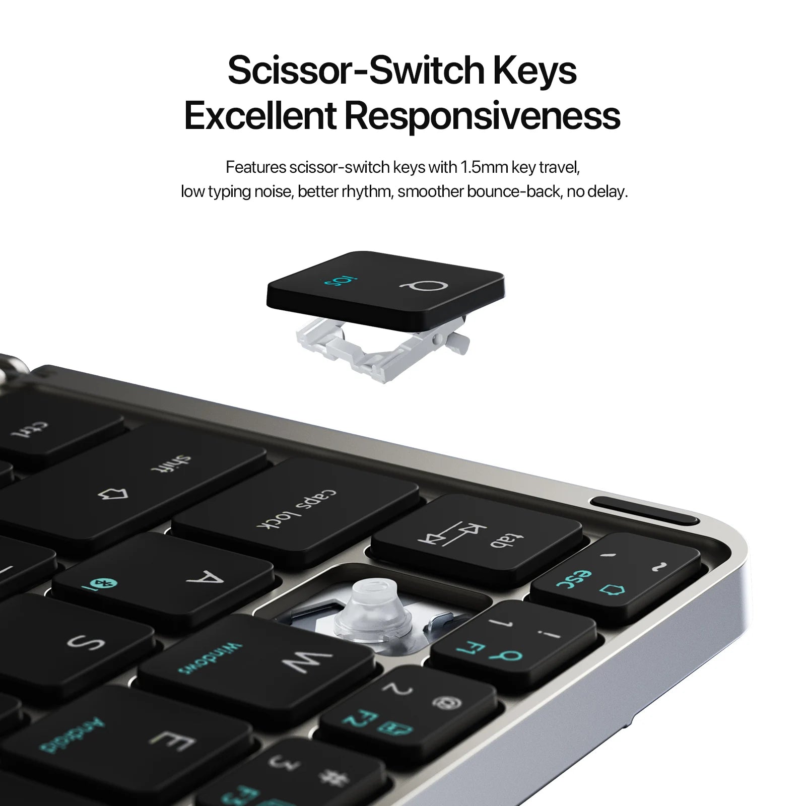 Bluetooth Keyboard Foldable with Touchpad Phone Holder Wireless Keyboard for Tablet Laptop PC