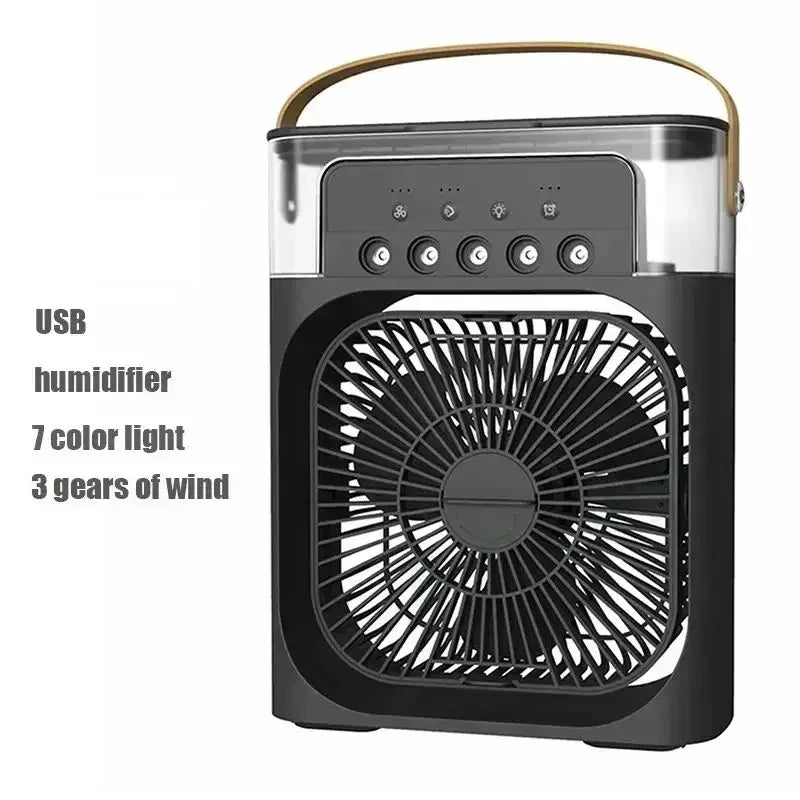 3 In 1 New Fan AIr Conditioner Household Small Air Cooler LED Night Light Portable Humidifier Air Adjustment Fan Office Home Fan - SUN SHINE STORE