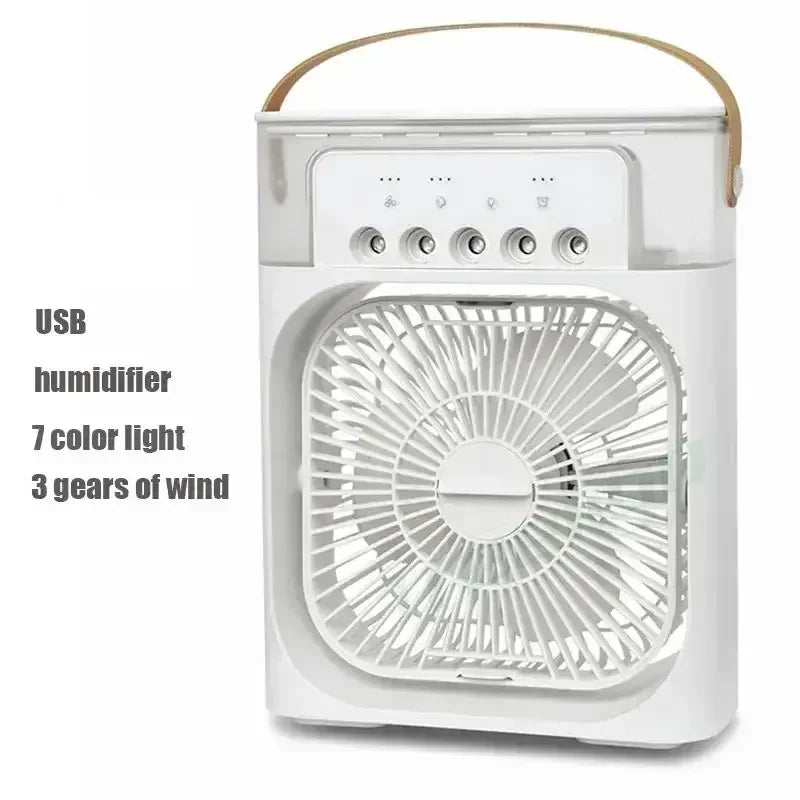 3 In 1 New Fan AIr Conditioner Household Small Air Cooler LED Night Light Portable Humidifier Air Adjustment Fan Office Home Fan - SUN SHINE STORE
