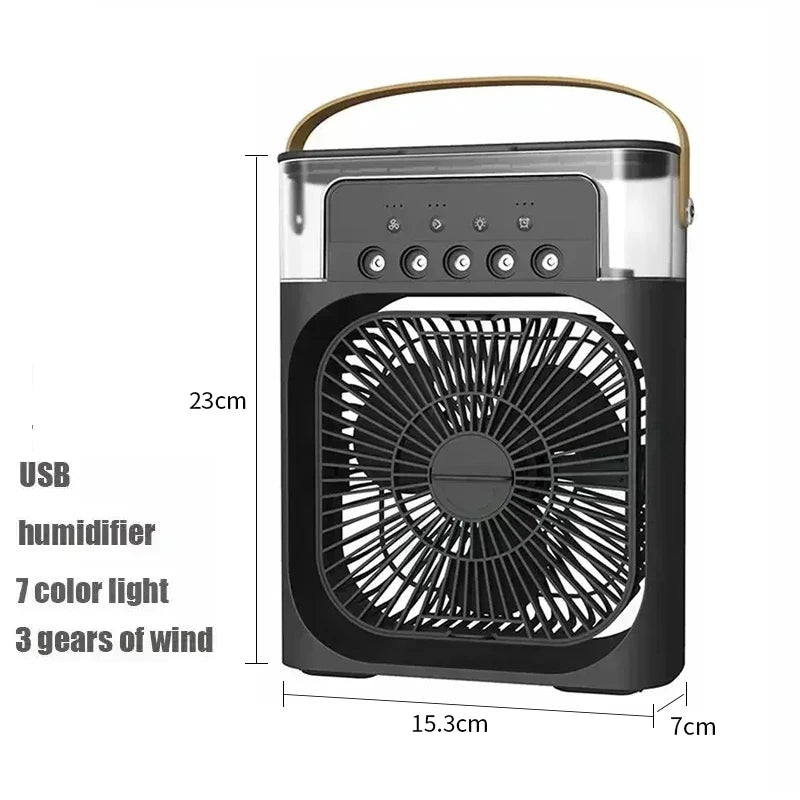 3 In 1 New Fan AIr Conditioner Household Small Air Cooler LED Night Light Portable Humidifier Air Adjustment Fan Office Home Fan - SUN SHINE STORE