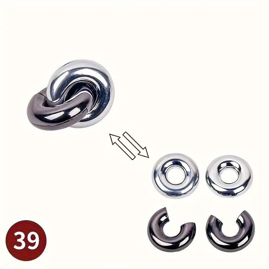 A classic intellectual metal puzzle toy, a difficult educational game toy for Christmas, Thanksgiving and birthday gifts - SUN SHINE STORE