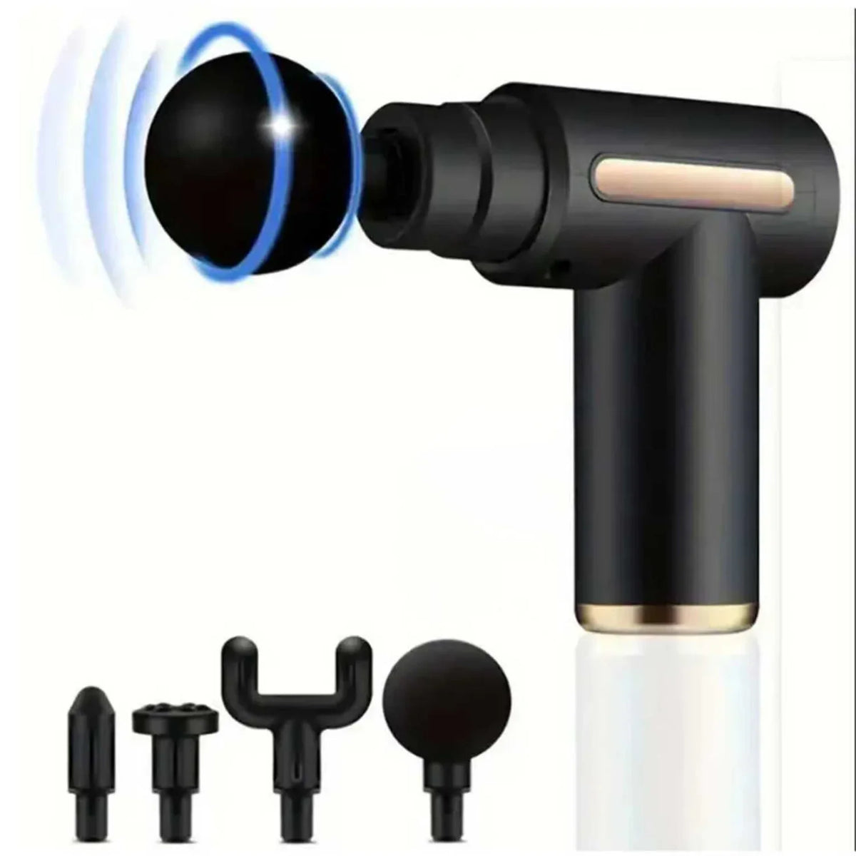 Mini Massage Gun - Upgraded Deep Tissue Pocket Muscle Massager with Smart Pressure Sensor & 4 Heads