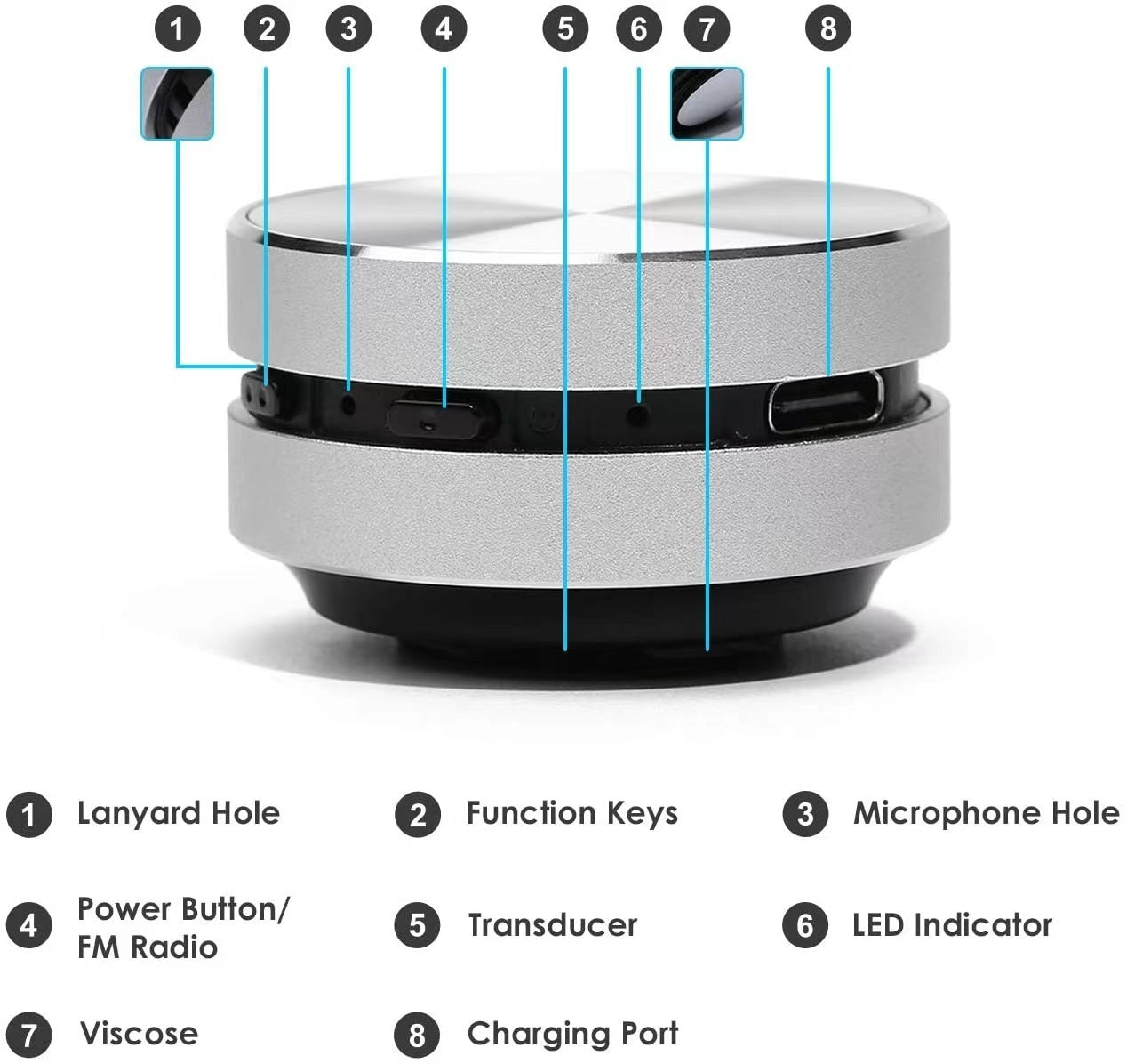 Bone Conduction Wireless Bluetooth Speaker Magnetic Portable - SUN SHINE STORE